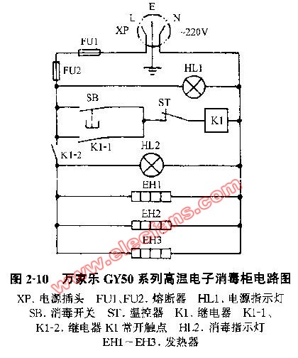 消毒柜电路图