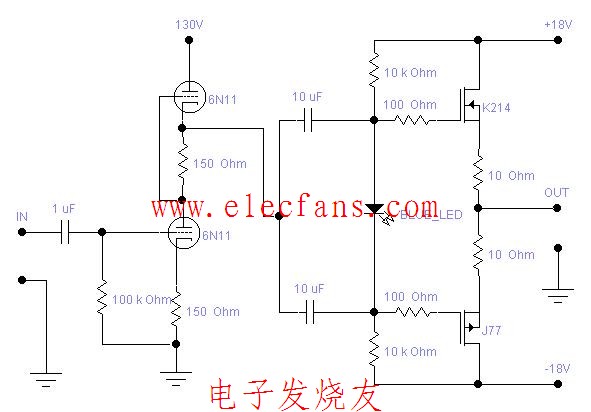 2008-06-23标签:功放制作6n114636n11电子管电路资料 电子管前置