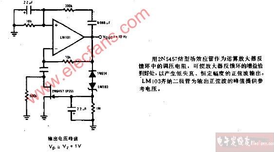 文氏桥正炫波波振荡器电路图