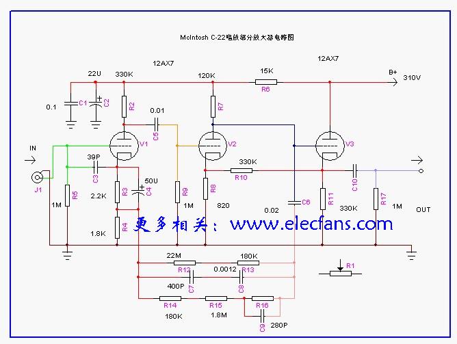 麦景图c22唱放前级放大器电路图