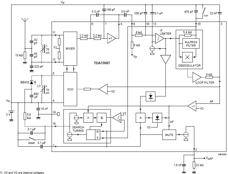 tda7088内部电路图