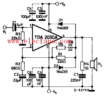 tda2030a应用电路及引脚图