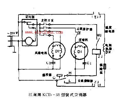 江南牌kcd-31型窗式空调器电路图