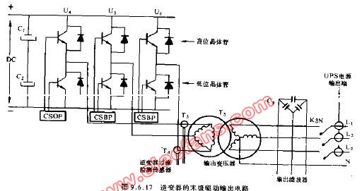 逆变器的末级驱动输出原理图