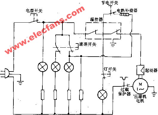 新飞牌bd-245型是冰箱电路原理图