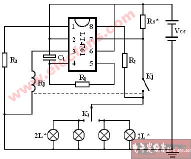 12v闪光器电路图-电子发烧友网