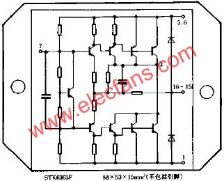 用stk6303的300w功放电路原理图 - 电源电路图 - 电子