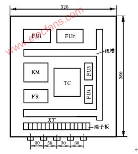 某机床电气元件布置图