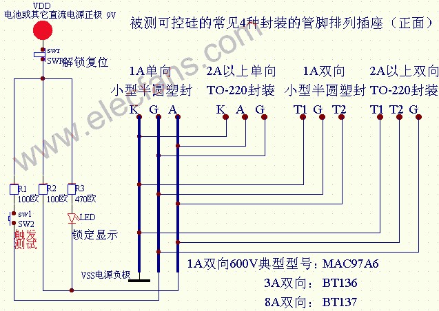 一种简单的可控硅好坏判断方法-电子电路图,电