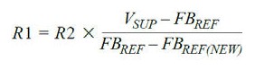 Required values ​​for the resistor divider