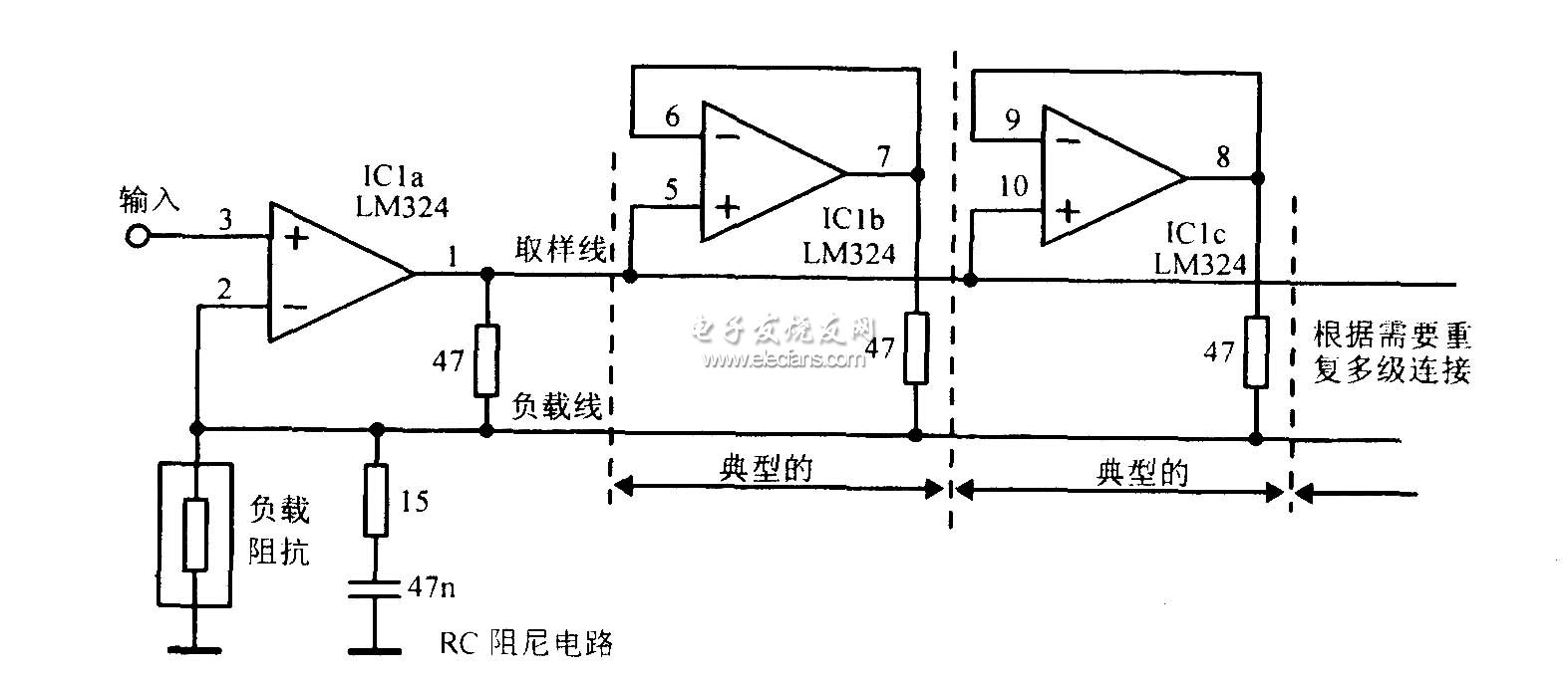 多个运放并联的电路