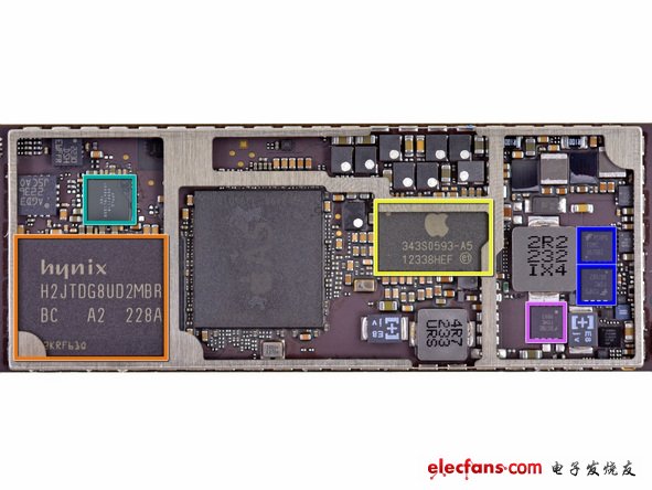 a5芯片及主板的细看 还是三星屏,512ram的ipad mini 拆解