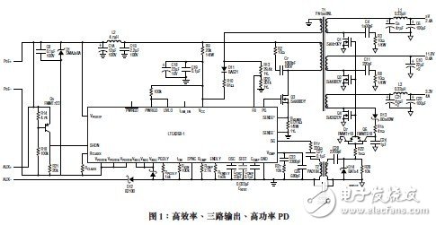 具集成反激式控制器的高功率poe pd接口-电子电路图,电子技术资料网站