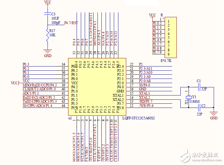 基于STC12C5A32S2单片机数控电源兼电子表