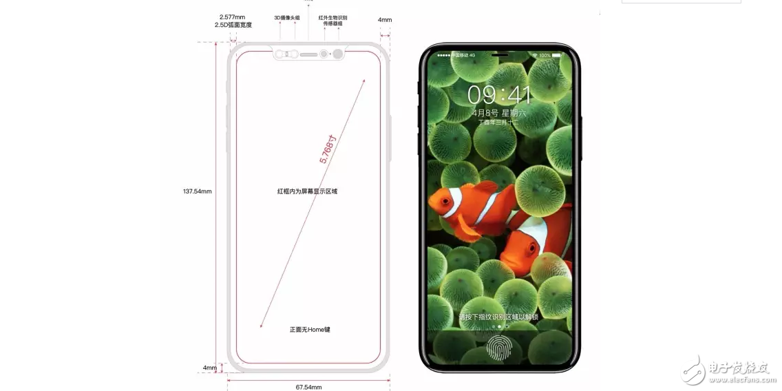 iphone8什么时候上市最新消息:iphone8外形参数,配置曝光,有渲染图