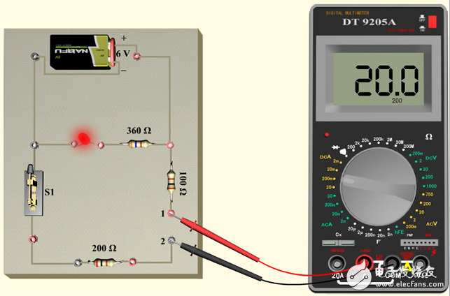 数字式万用表直流电流测量方法及步骤-电子电