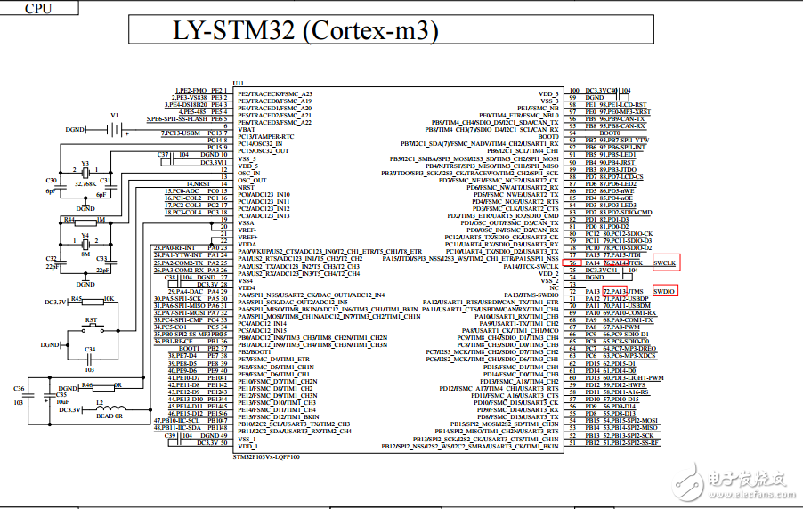 LY-STM32(增强版)大黄蜂开发板原理图-电子电