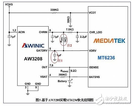 快速充电在智能手机上的应用及实例（MT6235的充电）