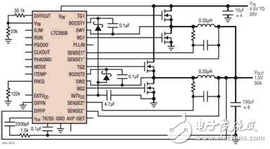 高效率的多相DC/DC控制器应用电路原理图