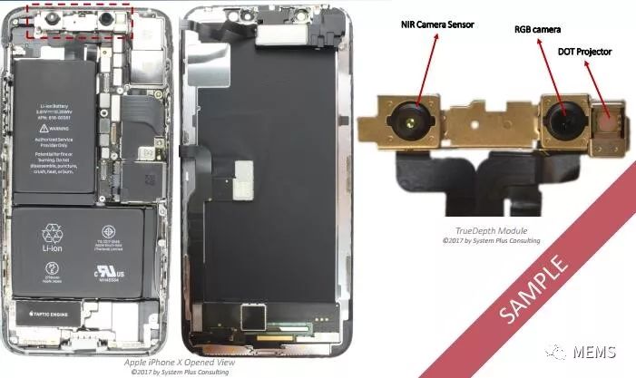 iphone x近红外3d摄像头模组拆解大曝光