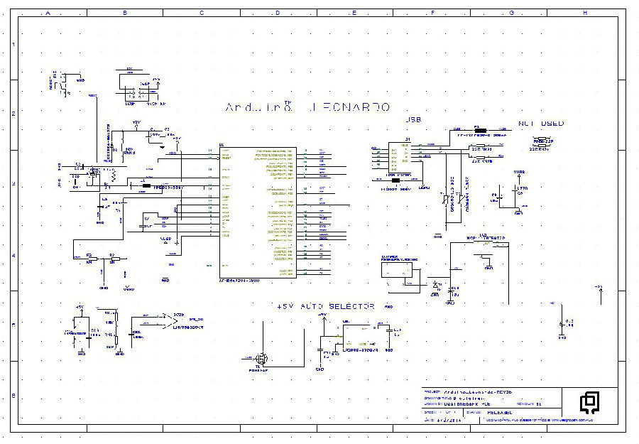 arduino leonardo电路原理图和pcb文件