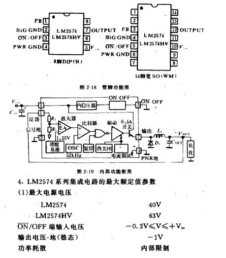 lm2574管腳引腳定義功能圖