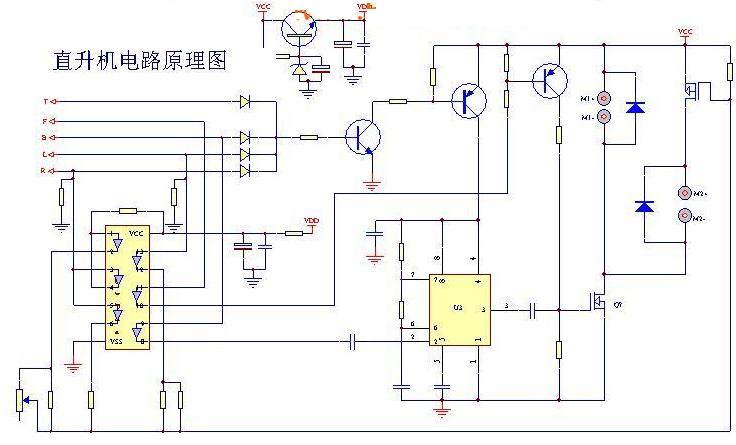 遥控飞机电路板图解图片