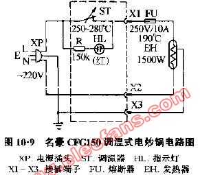 名豪cfg150調溫式電炒鍋電路圖