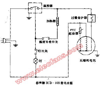 变频冰箱压缩机接线图图片