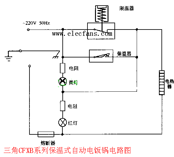 普通电饭锅接线高清图图片