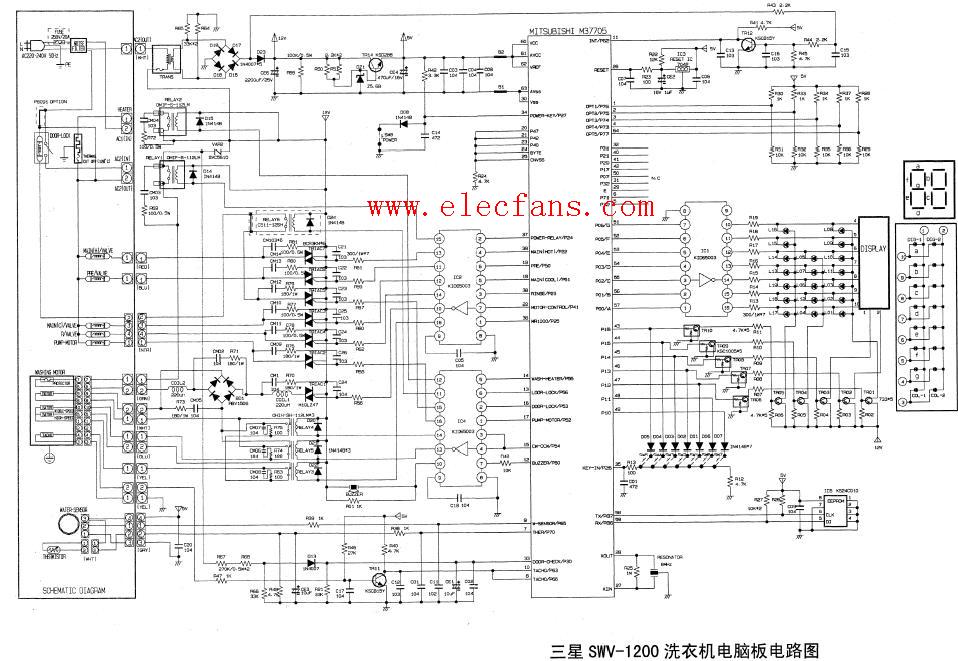 三星滚筒洗衣机电路图图片