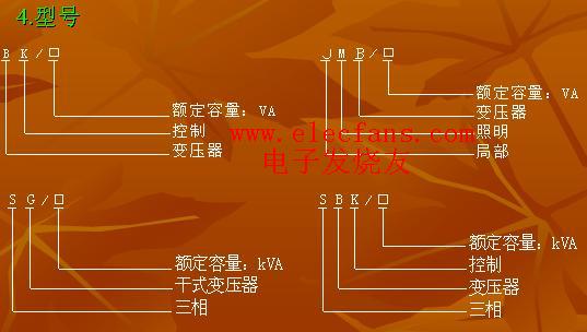 變壓器型號含義說明