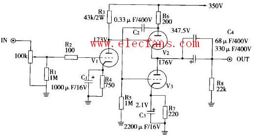 ef183电子管电路图图片