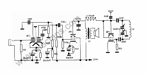 50w简易发射机电路图图片