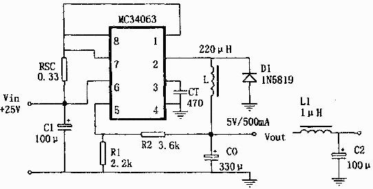 mc34063升压12v电路图图片