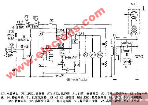 微波炉电路图