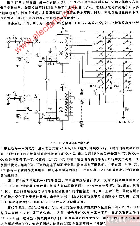 简单音频电平灯电路图图片