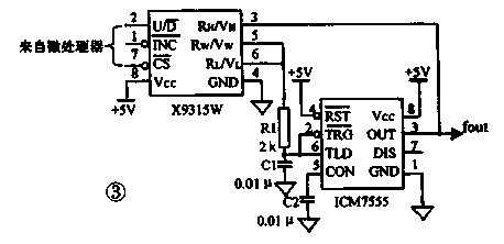 內帶e2prom的數字電位器電路圖