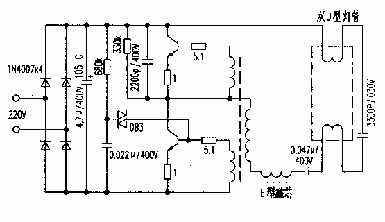 电子镇流器电路图分析图片