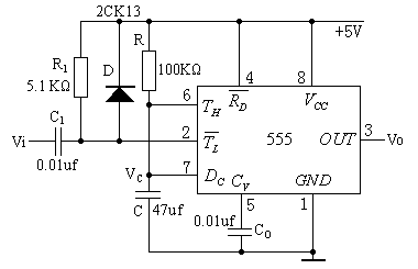 555定時器內部框圖及電路工作原理