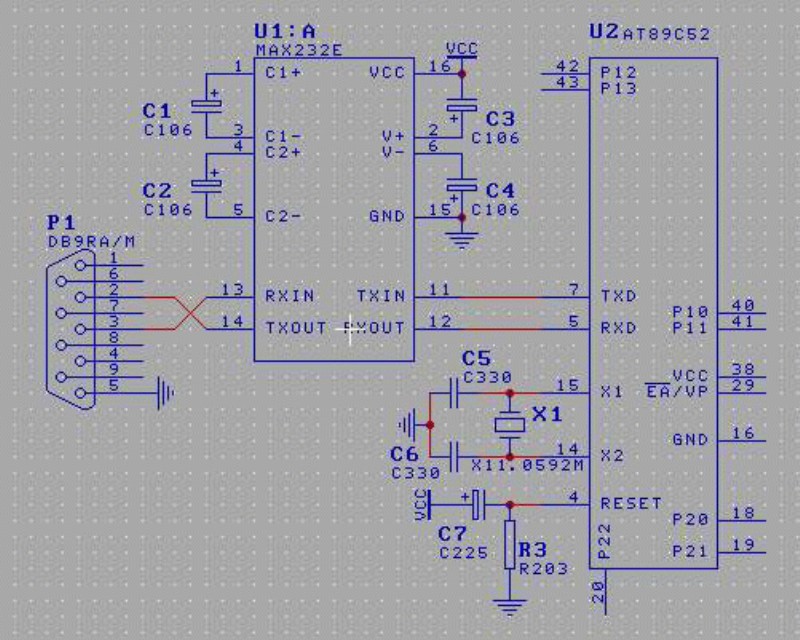 Max232 схема включения