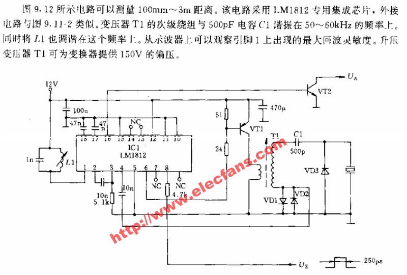 超声波测距仪原理图 电子发烧友网