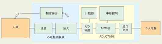 心电信号采集系统的基本架构