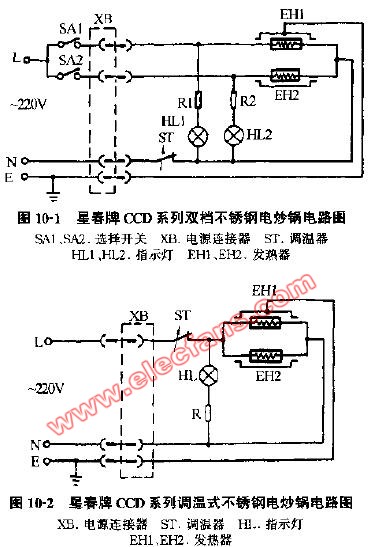 电炒锅电路图实物图图片