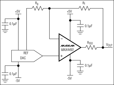 MAX4493,MAX4494,MAX4495:典型工作电路