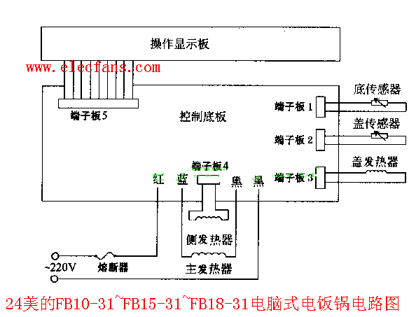 美的智能电饭煲线路图图片