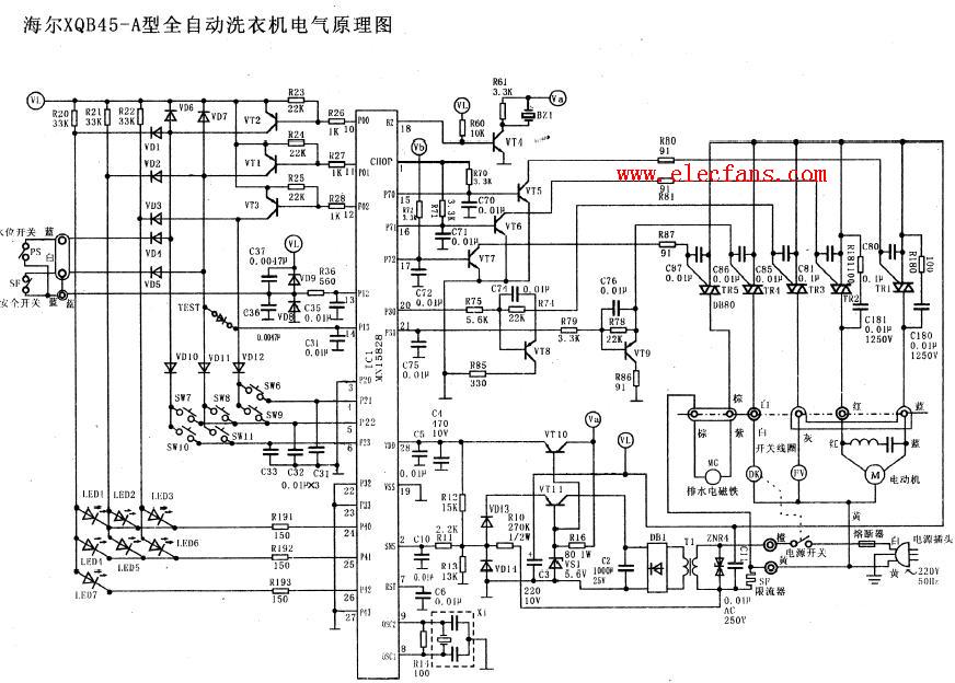 海尔洗衣机保险丝图解图片