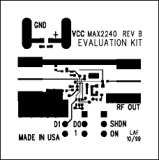 图15. 线路板布局。具体的线路板布局信息请参考MAX2240数据资料。