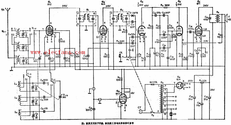 老晶体管收音机电路图图片