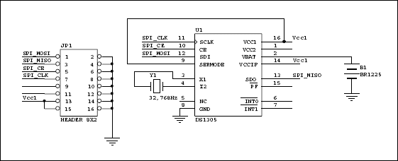 Ds1305 схема включения